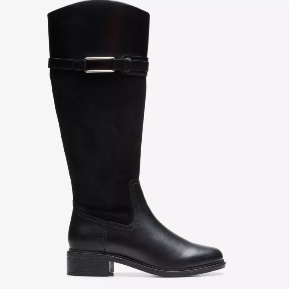 Clarks Women's Black Maye Carly Knee High Boots...Size 9